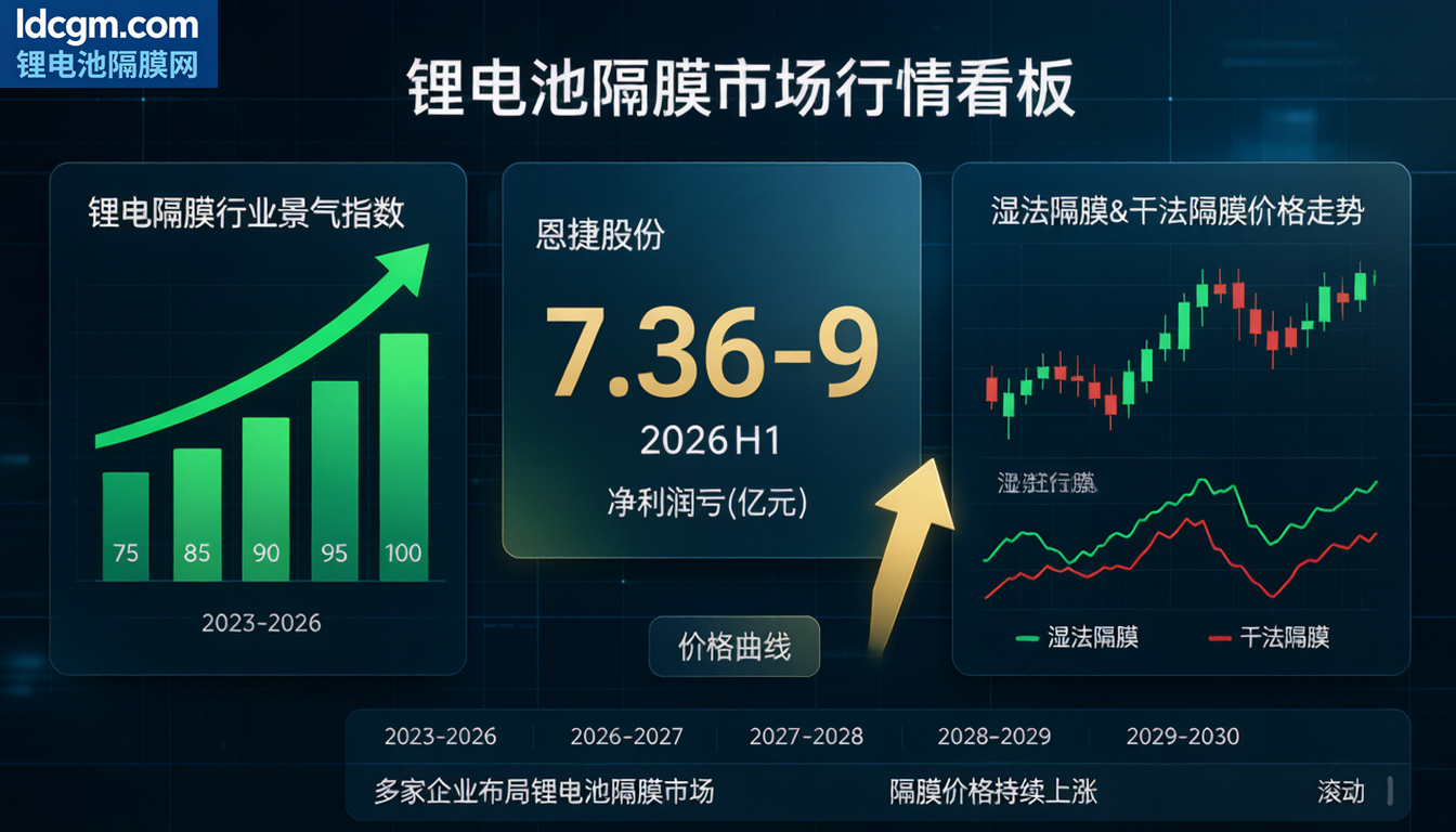 【市场行情】恩捷H1扭亏最高赚9亿,锂电隔膜行业迎来量价齐升拐点