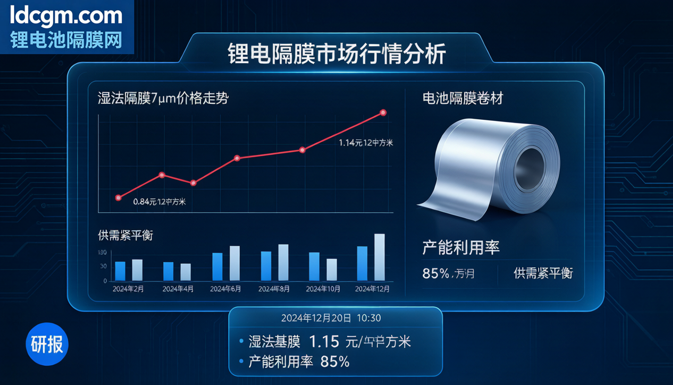 【市场行情】锂电隔膜供需紧平衡延续 价格企稳回升龙头盈利反转