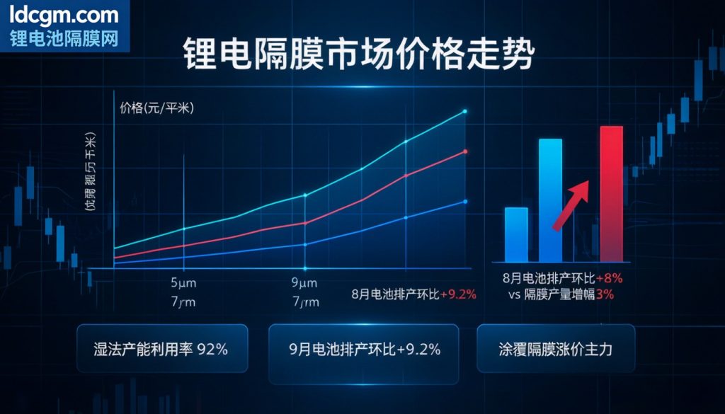 【市场行情】9月谈单窗口开启供需缺口扩大 隔膜价格有望迎来新一轮上探