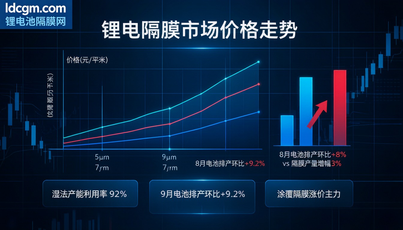 【市场行情】9月谈单窗口开启供需缺口扩大 隔膜价格有望迎来新一轮上探